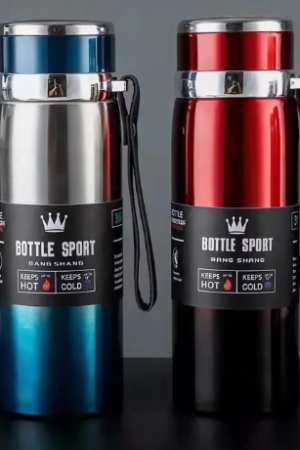 1L Insulated Thermos Bottle – Keeps Drinks Hot & Cold | Stainless Steel Flask