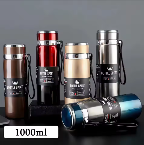 1L Insulated Thermos Bottle – Keeps Drinks Hot & Cold | Stainless Steel Flask - Image 2