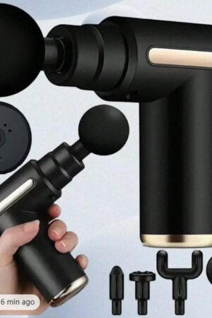Deep Tissue Massage Gun – Portable Body Massager with LED Screen, Speed Levels & 4 Attachments