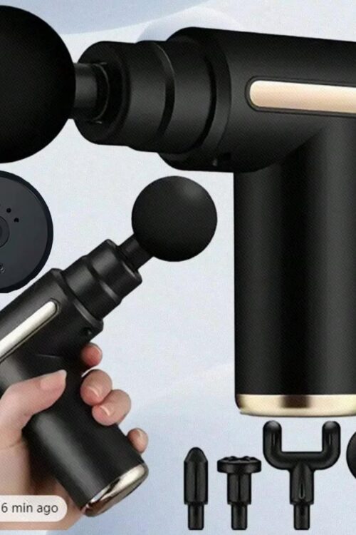 Deep Tissue Massage Gun – Portable Body Massager with LED Screen, Speed Levels & 4 Attachments