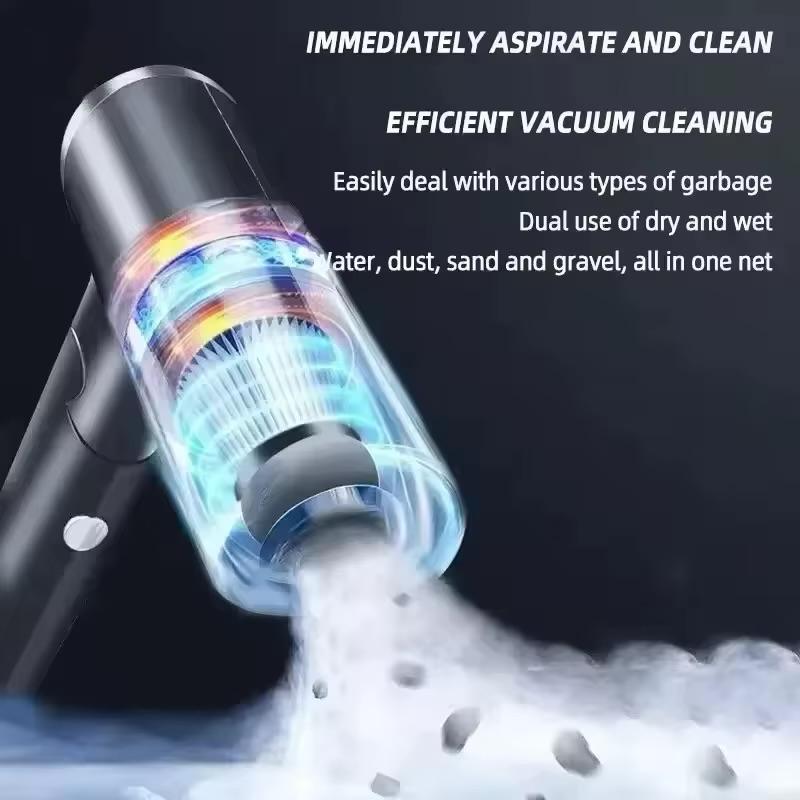 High Power Wireless Car Vacuum – 120W Portable Handheld Wet & Dry 3-in-1 Cleaner - Image 2
