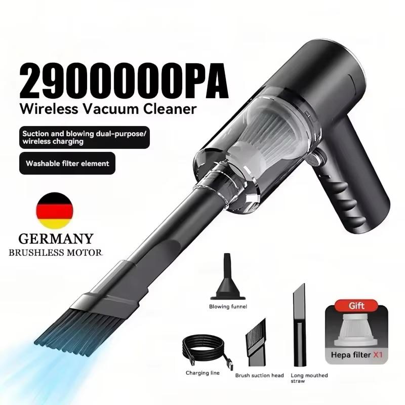 High Power Wireless Car Vacuum – 120W Portable Handheld Wet & Dry 3-in-1 Cleaner
