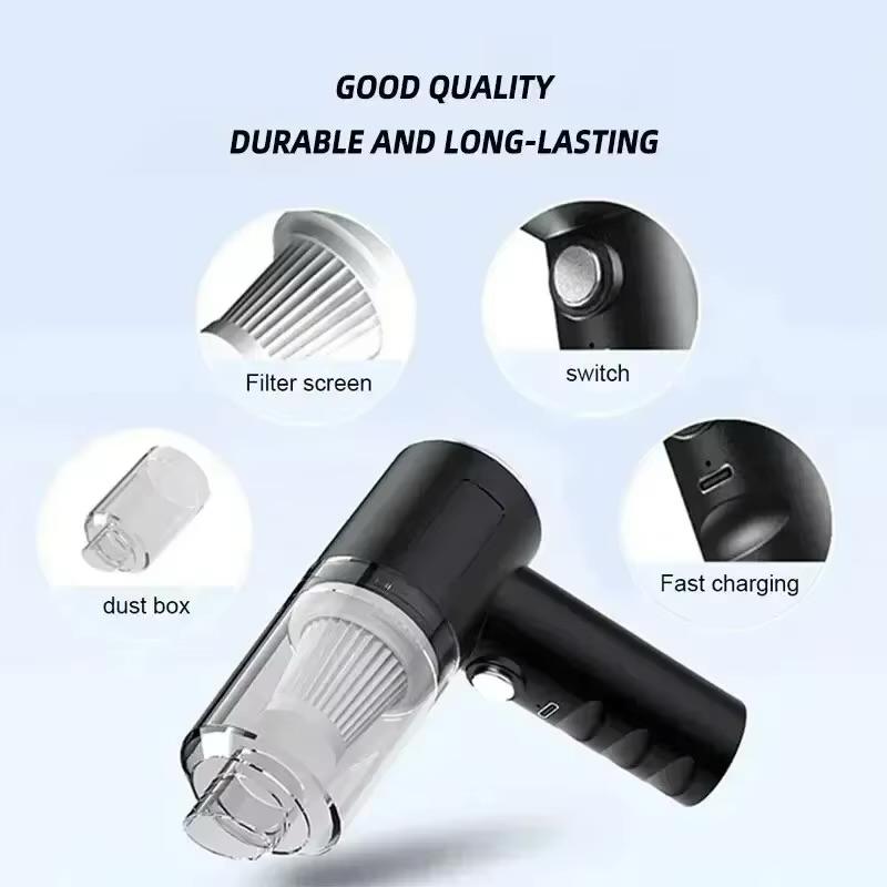 High Power Wireless Car Vacuum – 120W Portable Handheld Wet & Dry 3-in-1 Cleaner - Image 6