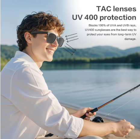 AI Smart Camera Glasses with HD Video Recording & Bluetooth Calling Waterproof Sunglasses - Image 4