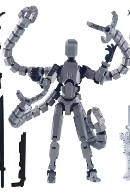 Nova Robot T13 Lucky Dummy Action Figure – Fully Assembled 3D Printed Flexible Titan 13 Model Figure