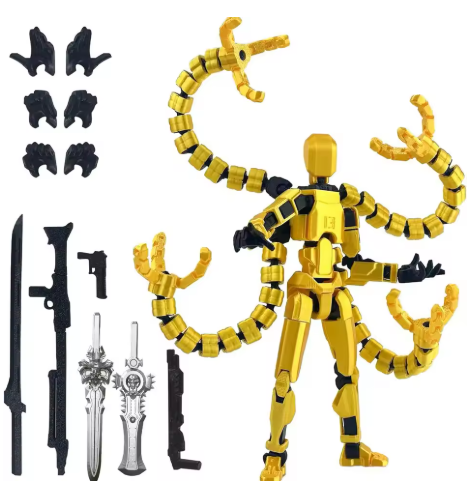Nova Robot T13 Lucky Dummy Action Figure – Fully Assembled 3D Printed Flexible Titan 13 Model Figure - Image 2
