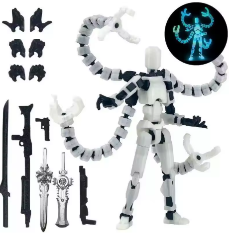 Nova Robot T13 Lucky Dummy Action Figure – Fully Assembled 3D Printed Flexible Titan 13 Model Figure - Image 3