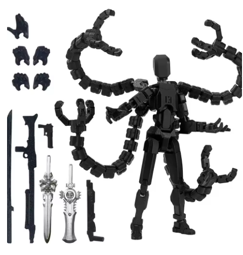 Nova Robot T13 Lucky Dummy Action Figure – Fully Assembled 3D Printed Flexible Titan 13 Model Figure - Image 5